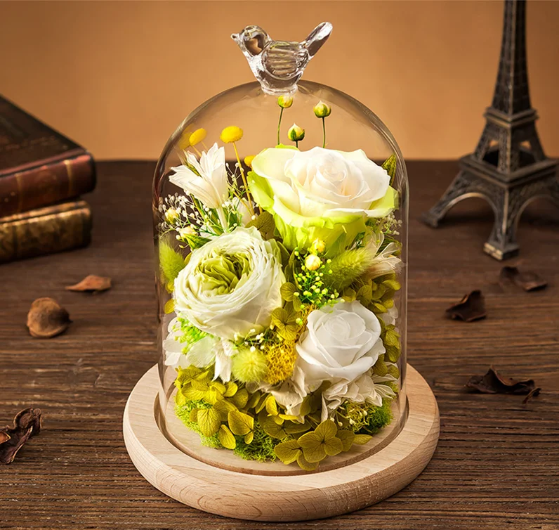 Eternal Wedding Preserved Flower Arrangement Rose In Gl Dome As Eternal Wedding Preserved Flower Arrangement Rose In Gl Dome As Giveaways