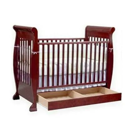 wooden crib with drawers