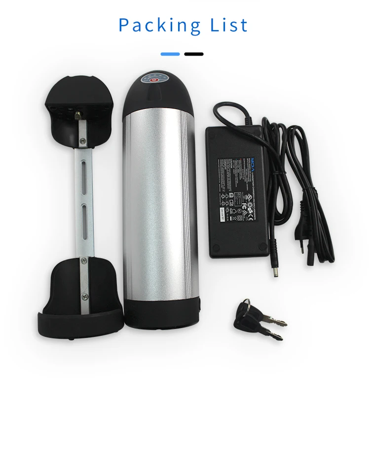 36v Electric Bicycle Lithium Ion Water Bottle Down Tube E Bike Battery