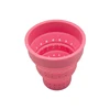 Foldable silicone vegetable strainer 10 cm high light silicone colander safe in dishwasher