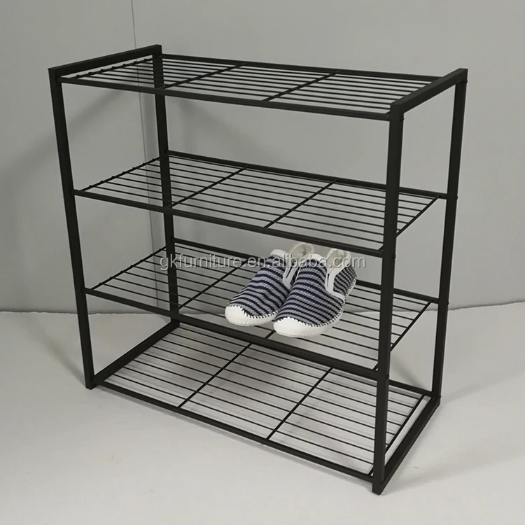 Hot Sale Square Tube Iron Pipe 4 Tier Shoe Rack Capactity 12 Pairs Shoe Shelf Made In Shenzhen Buy Tabung Persegi Rak Sepatu 4 Lapis Rak Sepatu Rak Sepatu Hitam Product On Alibaba Com