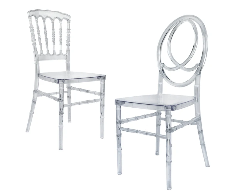 Wholesale Tiffany Chair Transparent Acrylic Plastic Wedding Clear Resin