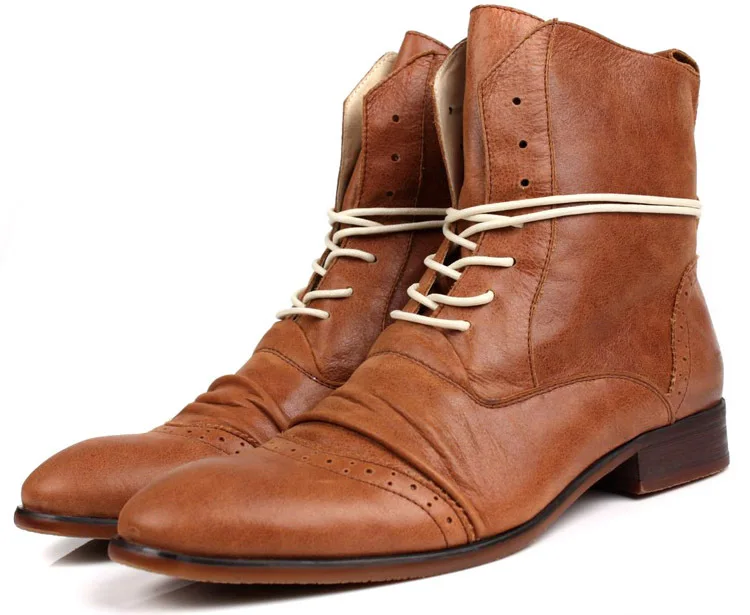 vintage leather boots mens
