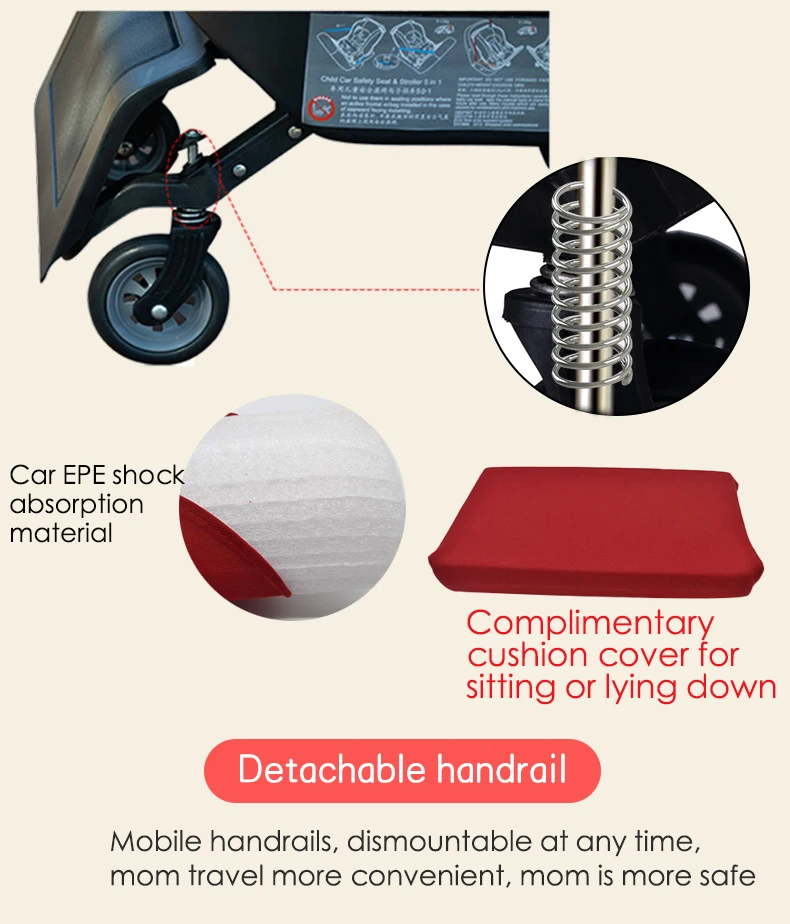 Strolex 5 in 1 Multifunctional ISOfix Child Car Safety Seat Baby Car Seat Stroller Travel Baby Stroller with Car Seat 6M~12Y
