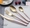 Wedding Flatware Rose Gold Cutlery Set With Pink Handle For Events
