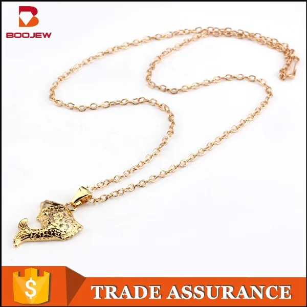 Boojew Elegant 24k Gold Color Fake Gold Chains Statement Necklace