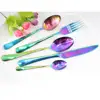 Nice new model PVD Coating 18 10 stainless steel flatware, titanium cutlery set of China cutlery supplier