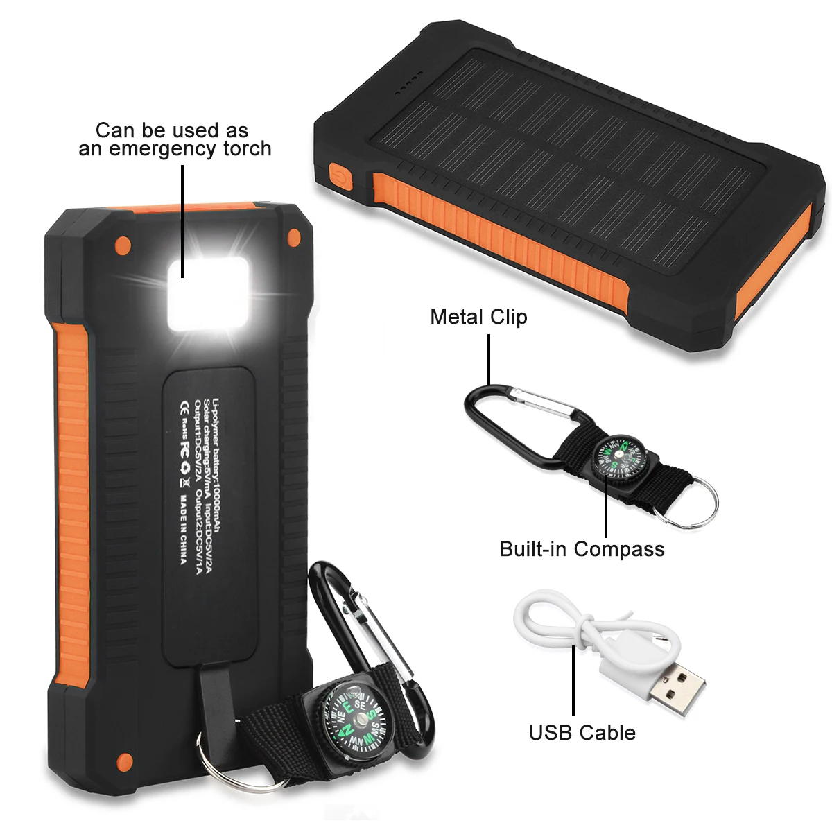 2 in 1 portable solar power bank +wireless charger for all QI standard devices - ANKUX.COM