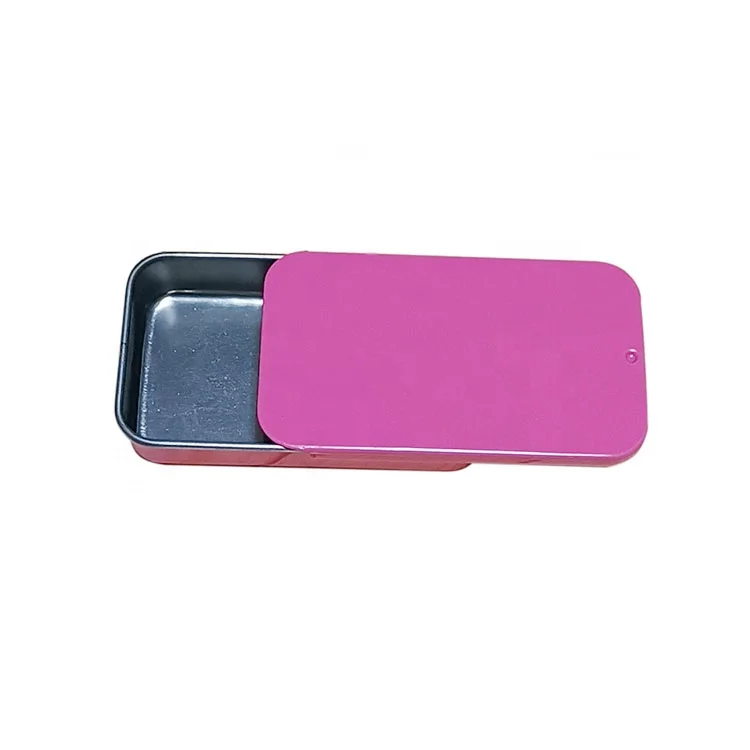 Accessory Case Candy Mint Pink Tin Box With Sliding Lid Buy Tin Box