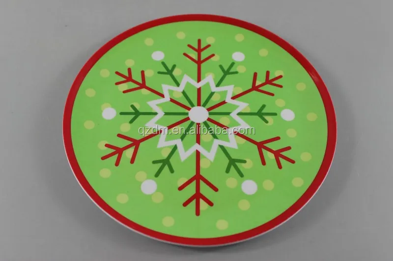 X'mas Melamine dinner plate ,Snow Dishes 8INCH