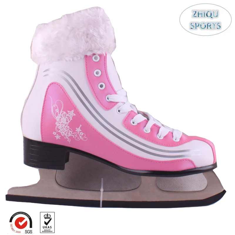 Wholesale New Design Fashion Pink Color Ice Figure Skating Shoes For