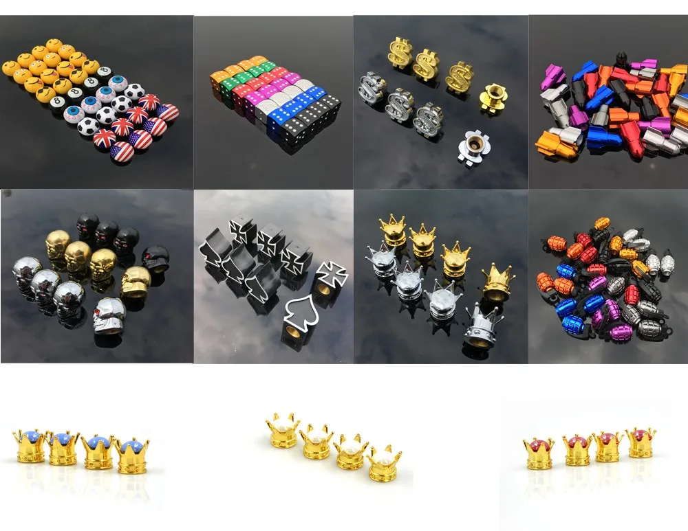 Green Hand Grenade Style  car tire air cap