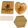 Custom Logo Cheap Insulated Heart Round Square Hexagon Different Shape Cute Tea Bamboo Coaster