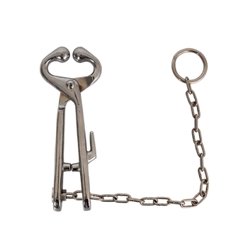 Stainless Steel Bull Holders Bull Tongs For Cow And Cattle With 35cm Chain Buy Bull Holders Bull Nose Tong Bull Tongs Product On Alibaba Com