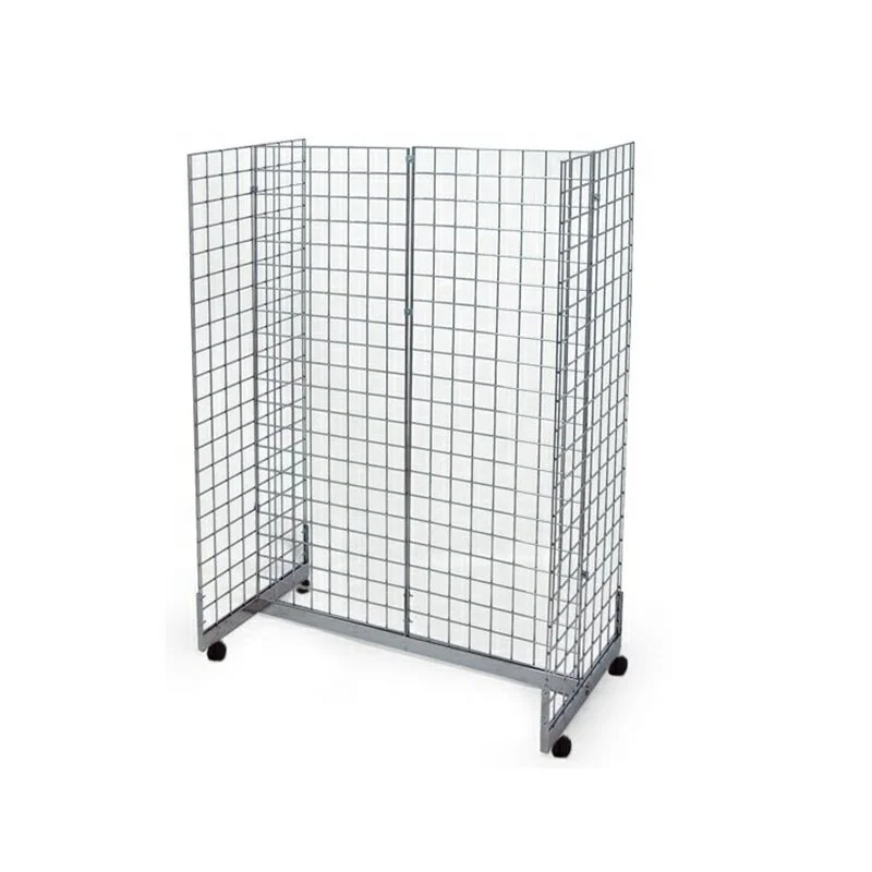 Four Side Grid Wall Panel Wire Display Rack - Buy Display Rack,Four ...
