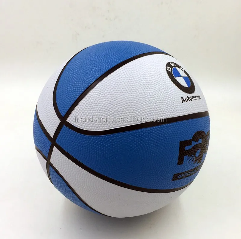 2 Colors ( White And Blue ) Promotion Use Nature Rubber Basketball Size ...