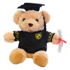Wholesale 25cm graduation gift stuffed plush grad teddy bear for table shelf decoration