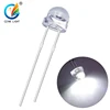 High Lumen White Color 5mm Dip Led 4.8mm f5 Straw Hat Led For Back Lighting