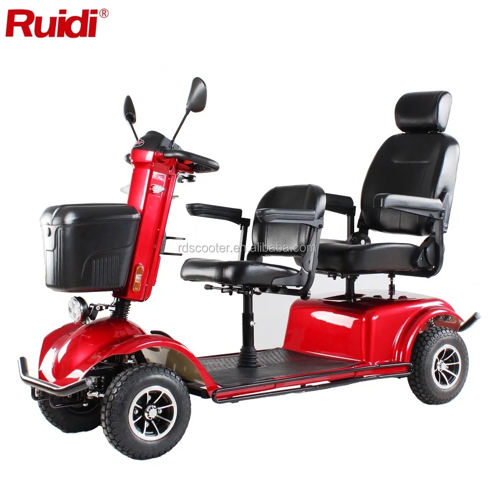 R7-D 4 Tekerlekli Güçlü Elektrikli çift koltuklu Hareketlilik Scooter Devre Dışı