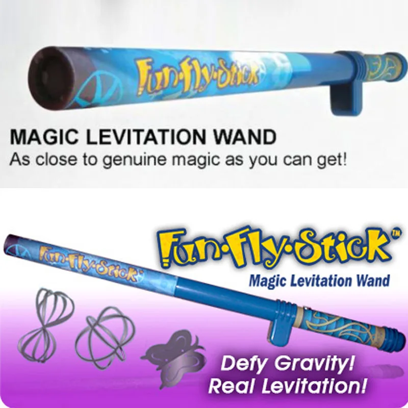 Moanyt Novelty Toys Fun Fly Stick Magic Levitation Wand Science Toys  Electric Static Wand with 10PC Flying Shapes