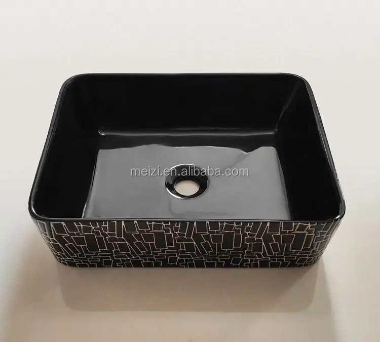 Lowest price china black marble bathroom sinks