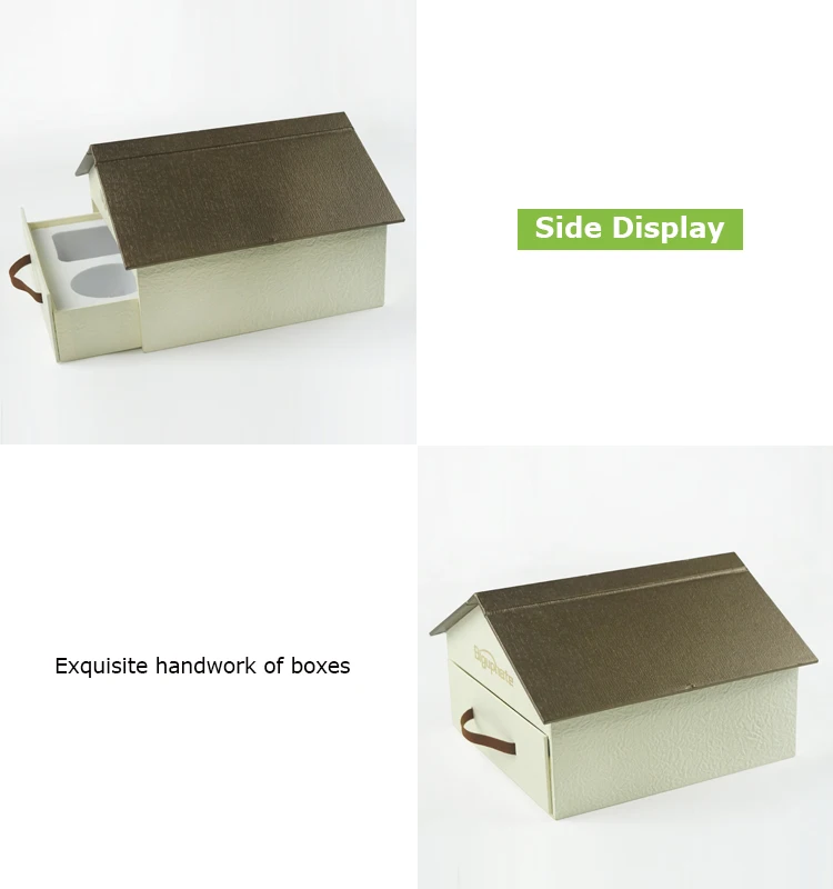 Luxury gift box house shaped cardboard box