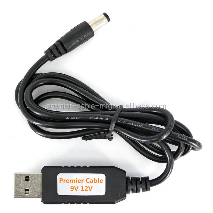 5.5 x 2.1 mm USB 5V to 12V dc Connector Step-up Module Converter Male lead cable