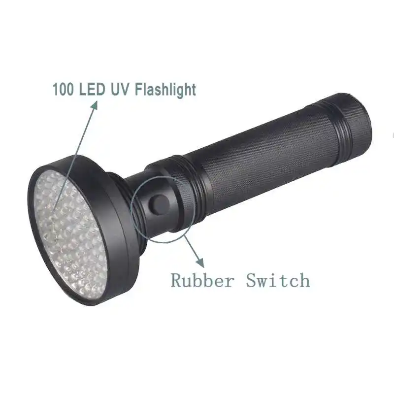 100 LED UV Flashlight ,UV Ultra Violet Black light LED Torch,UV Black light Flashlight