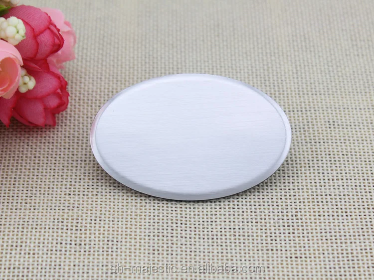 Name Tag/badge Blanks Brushed Gold Oval Shape With Safety Pin Or