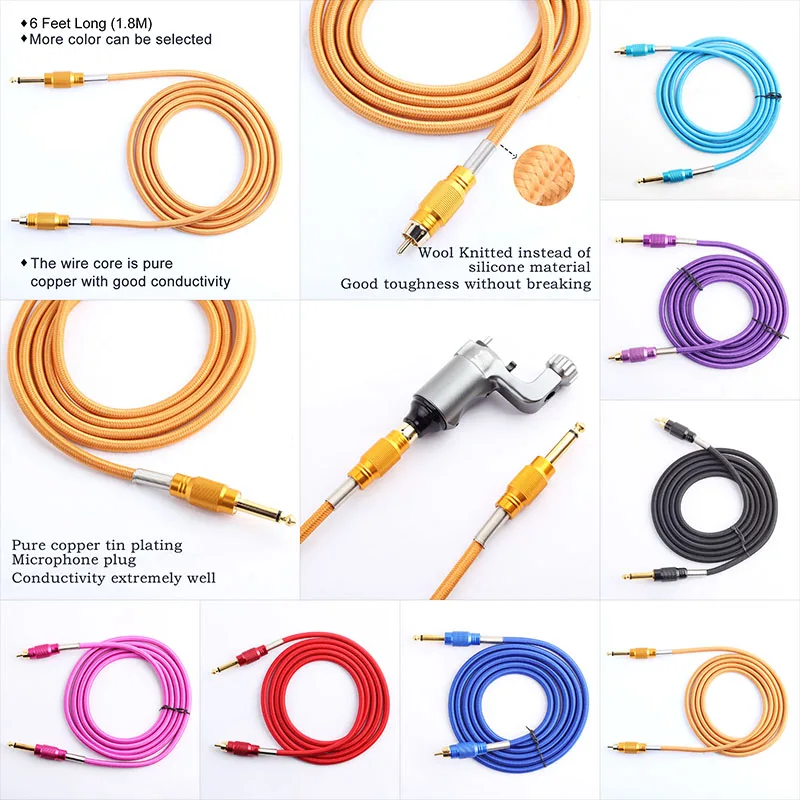 New 6 Feet Clip Cord Top Quality Multi-color