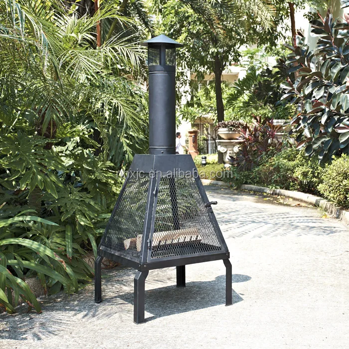 Pyramid Outdoor Fire Pit With Chimney