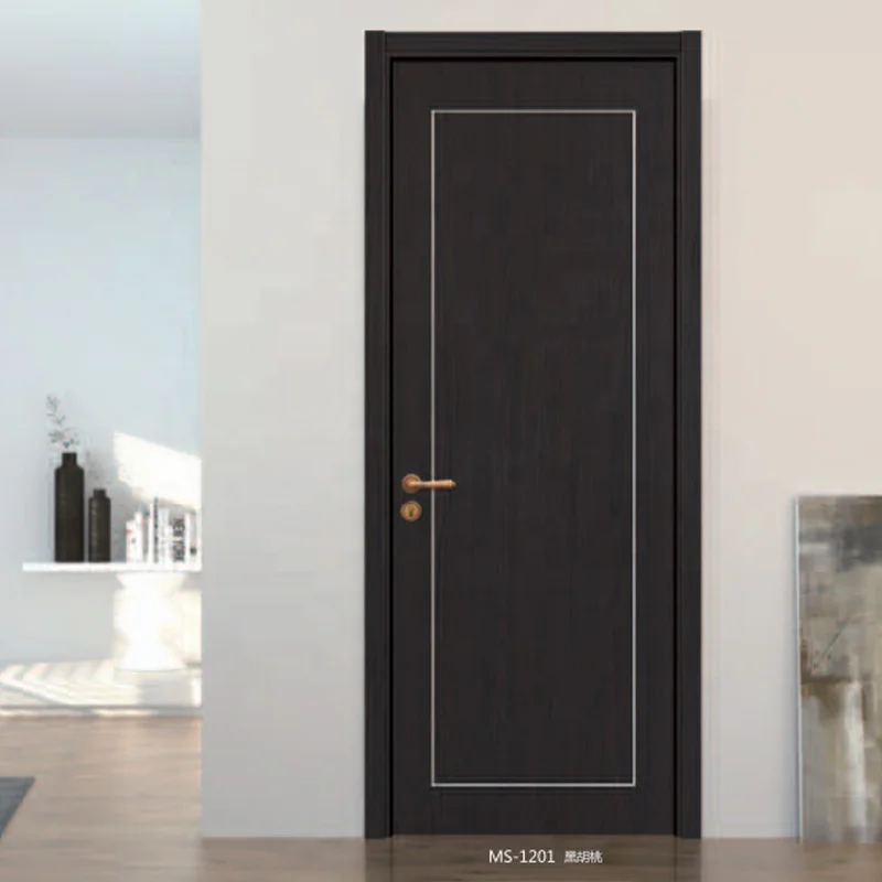 Modern Design Wood Door With Aluminum Strips Single Wood Door - Buy ...