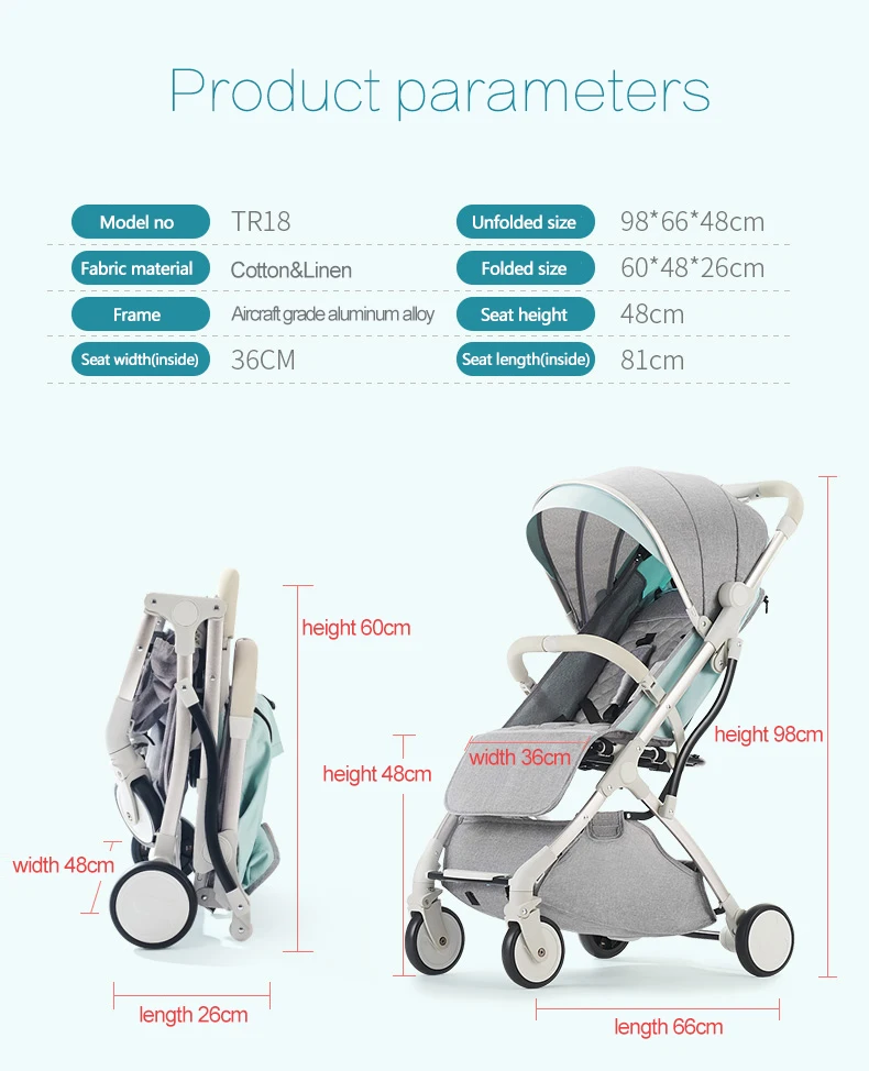Double Baby Stroller For Twins Omnidirectional Wheels Half Lying