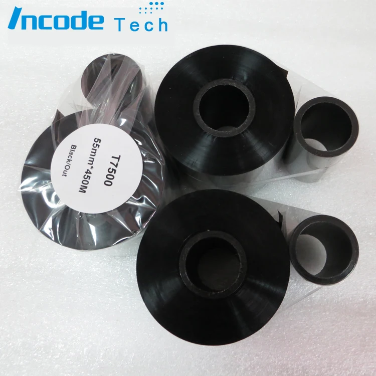 Customised size factory price 110mm printed barcode wax ribbon