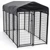 Large folding Pet Cage for Dog House Metal Dog Crate Kennel with Gate