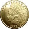 United States 10 Dollars Indian Head Eagle with motto 1933 Brass Coin