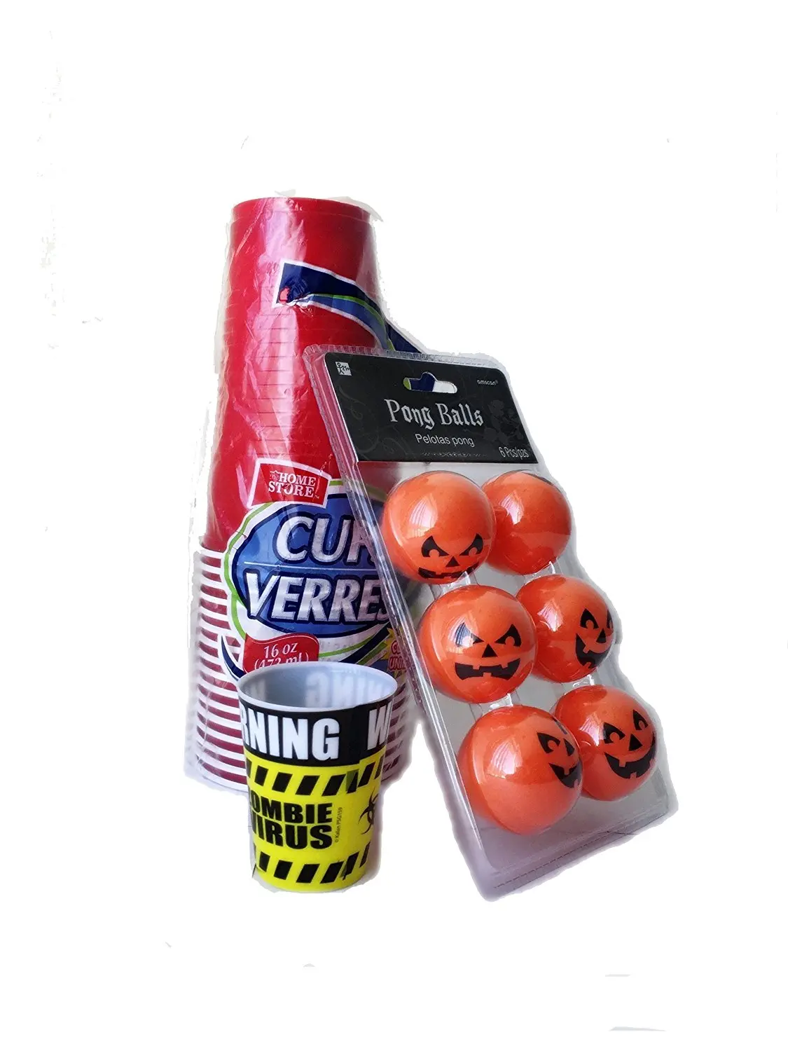 Buy Halloween Beer Pong Table Set Orange Beer Pong Balls Party Bundle