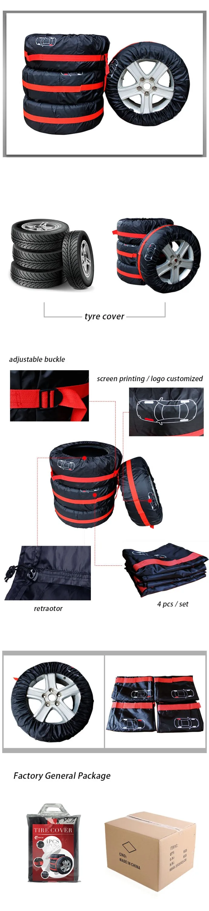 4pcs/set High Quality Waterproof Polyester Car Tire Cover Buy Car