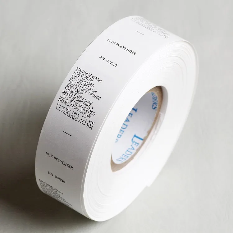 Custom Polyester tape printed care label printing wash care label, View ...