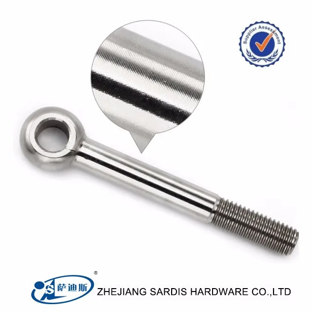 Stainless Steel Standard Type Rigging Eyelet Bolt Towing Latch Screw