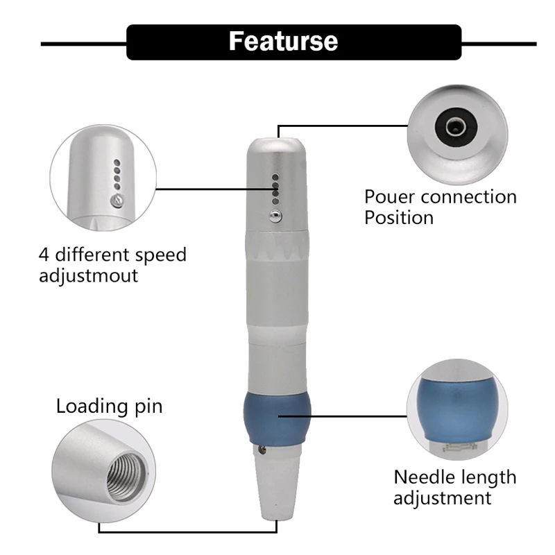 New Electric Microneedle Tattoo Machine Derma Pen Permanent Eyebrow