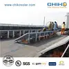 Folding solar mounting bracket rack for flat concrete roof installation