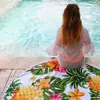 Hot selling fashion circle round beach towel custom Plain Style and Printed Pattern beach towel