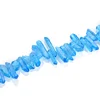 Gemstone Point Beads , Healing Crystal Stone Hexagonal Point