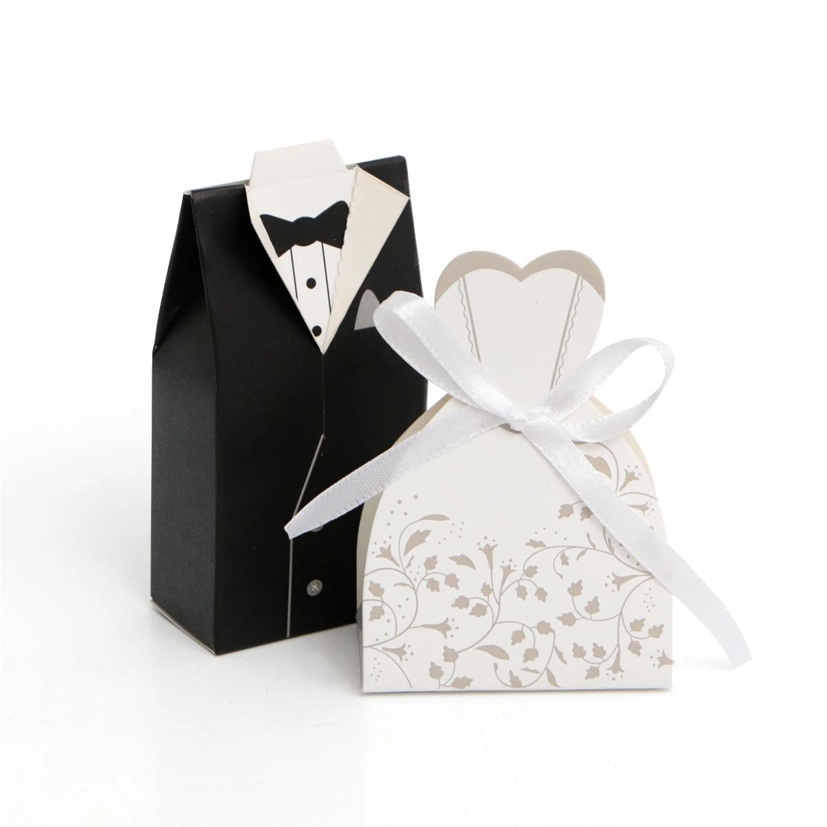 Bride And Groom Dresses Wedding Candy Box for Valentine's Day Wedding Event Party Marriage Layout Decoration Supplies