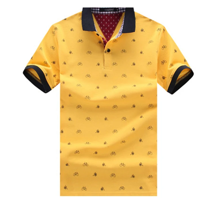 black and yellow polo