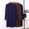 Lurex Shinny Women Sweater Dress Autumn Winter Turtleneck Long Straight Dresses Retro Style Long Pull Femme Knitwear Tunic Top