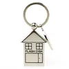 Factory Direct Good quality low cost metal flash disk House shape usb 2.0 memory drive Custom logo