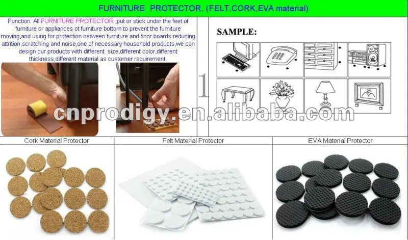 Chair Leg Floor Protector Cork Pads Protectors For Furniture Legs With Adhesive Pad