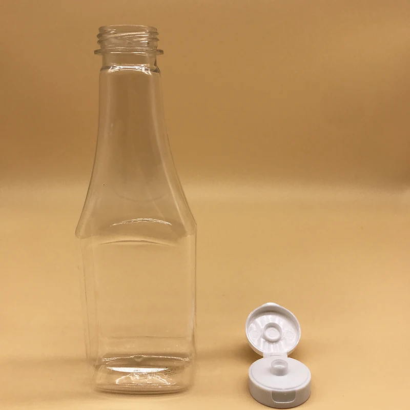 Customize 300ml Transparent Pet Soy Sauce Bottle For The Kitchen With